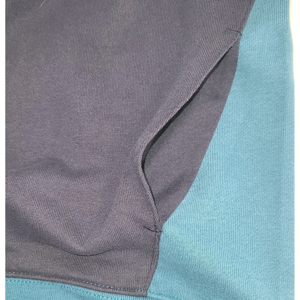 NWT LL Bean Quarter Zip Womens XL Pullover Colorblock Baby Blue Navy Sweatshirt - Picture 7 of 7